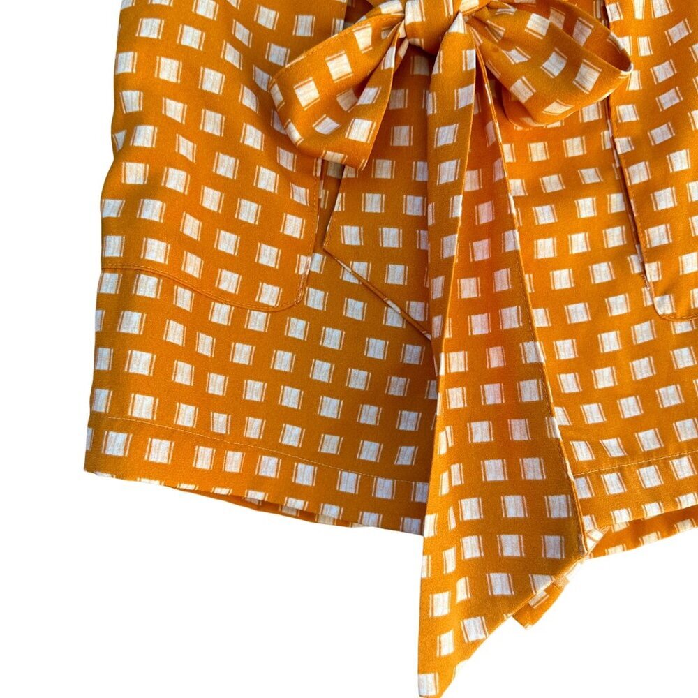 A New Day Orange White Pockets Dress Shorts Women’s Size S - Picture 6 of 15